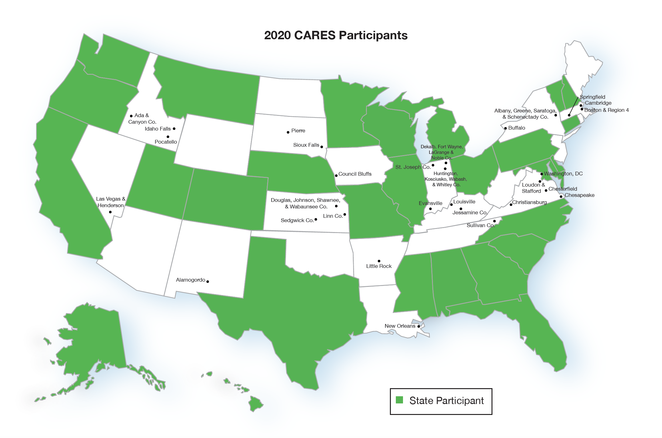 Map Of Current Cares Sites Mycares